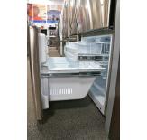The pull-out freezer drawer is easy to open.
