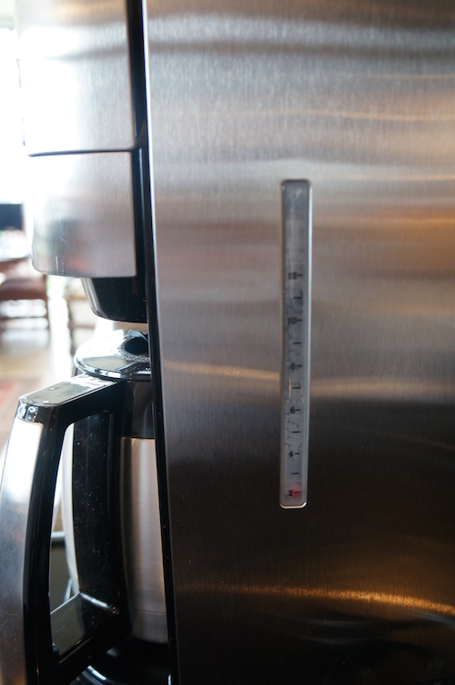 This Cuisinart model features a water window to help with accurate measurements.