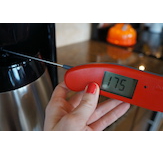 Although it was tough to measure the brew temperature, the hottest temperature we measured was 175°F at mid-cycle.