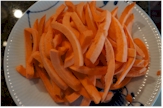 The Breville did an excellent job making sweet potato fries without producing much waste.