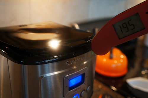 The Cuisinart 14-Cup reached an ideal brewing temperature of 195°F.